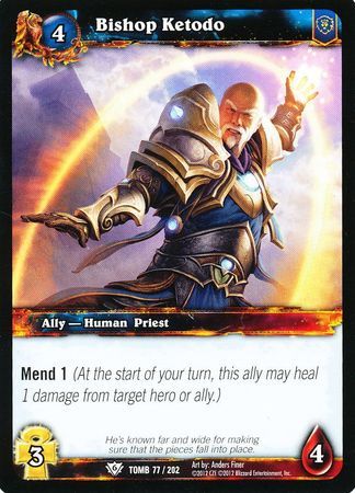 Bishop Ketodo - Tomb 77/102 - Common World of Warcraft Promo Singles