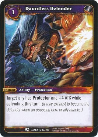 Dauntless Defender - 96/220 - Common WoW: War of Elements