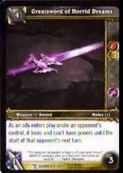 Greatsword of Horrid Dreams - 283/319 - Rare WoW: March of the Legion foil