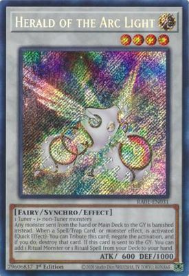 Herald of the Arc Light - RA01-EN031 - Secret Rare 25th Anniversary Rarity Collection Singles