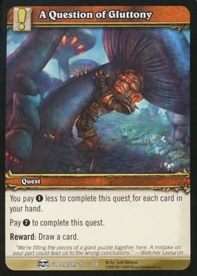 A Question of Gluttony - 193/208 - Common WoW: Blood of Gladiators foil