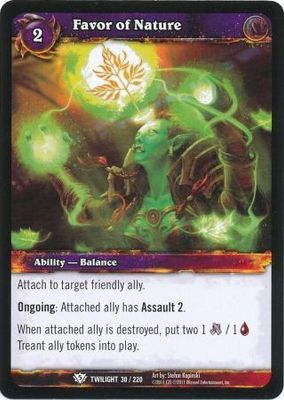 Favor of Nature - 30/220 - Common WoW: Twilight of the Dragons