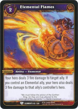 Elemental Flames - 82/220 - Common WoW: War of Elements