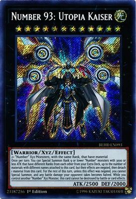 Number 93: Utopia Kaiser - BLHR-EN093 - Secret Rare 1st Edition Battles of Legend: Hero&#39;s Revenge Singles *Espanol*