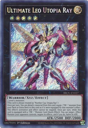 Ultimate Leo Utopia Ray - BROL-EN027 - Secret Rare 1st Edition Brothers of Legend 1st Edition Singles