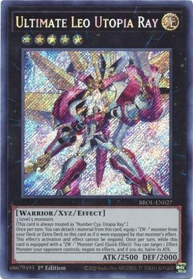 Ultimate Leo Utopia Ray - BROL-EN027 - Secret Rare 1st Edition Brothers of Legend 1st Edition Singles