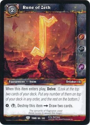 Rune of Zeth - 180/202 - Common WoW: Tomb of the Forgotten