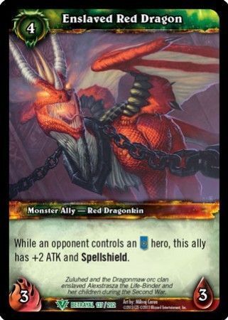 Enslaved Red Dragon - 137/202 - Uncommon WoW: Betrayal of the Guardian