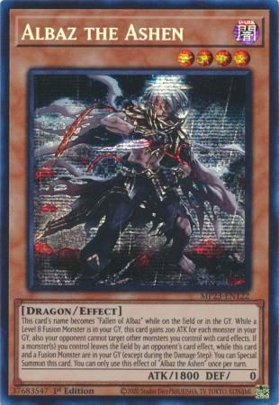 Albaz the Ashen - MP23-EN122 - Prismatic Secret Rare 1st Edition Mega Tin 2023 Dueling Heroes Singles