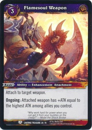 Flamesoul Weapon - Caverns Treasure 28/70 - Foil Common WoW: Caverns of Time Treasure Pack Singles foil