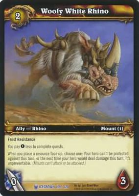 Wooly White Rhino - 169/220 - Rare WoW: Icecrown