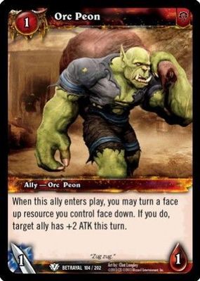 Orc Peon - 104/202 - Common WoW: Betrayal of the Guardian