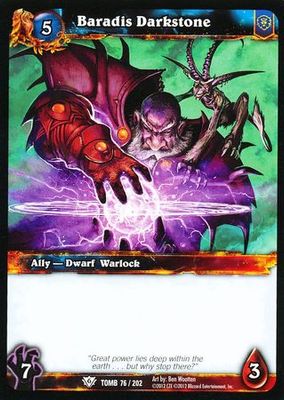 Baradis Darkstone - Tomb 76/202 - Common World of Warcraft Promo Singles