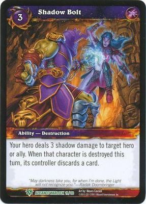 Shadow Bolt - Alliance Warlock 11/30 - Uncommon WoW: Alliance Gnome Warlock