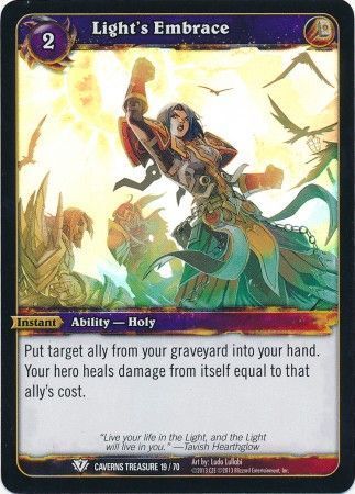 Light&#39;s Embrace - Caverns Treasure 19/70 - Foil Common WoW: Caverns of Time Treasure Pack Singles foil