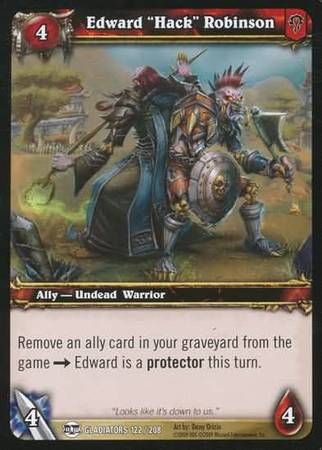 Edward &quot;Hack&quot; Robinson - 122/208 - Common WoW: Blood of Gladiators