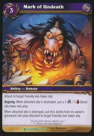 Mark of Undeath - 23/220 - Uncommon WoW: Icecrown