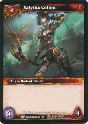 Valytha Colton - Horde Druid 22/32 - Common WoW: Horde Tauren Druid