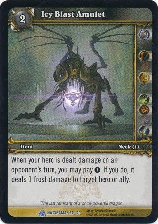 Icy Blast Amulet - Naxxramas 24/40 - Foil Rare WoW: Naxxramas Treasure Pack