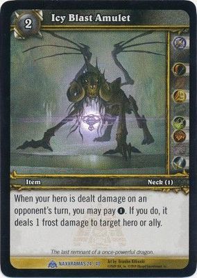 Icy Blast Amulet - Naxxramas 24/40 - Foil Rare WoW: Naxxramas Treasure Pack