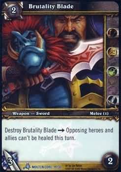 Brutality Blade - Molten Core 19/30 - Rare WoW: Molten Core Treasure Pack Singles foil