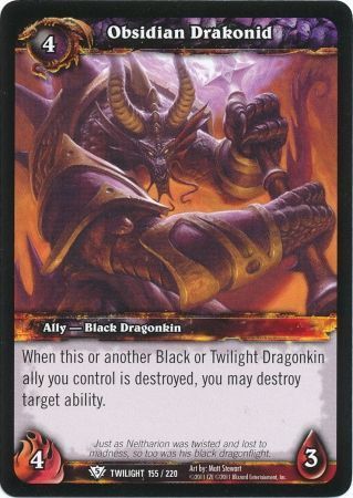 Obsidian Drakonid - 155/220 - Common WoW: Twilight of the Dragons