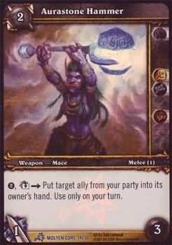 Aurastone Hammer - Molten Core 14/30 - Rare foil WoW: Molten Core Treasure Pack Singles
