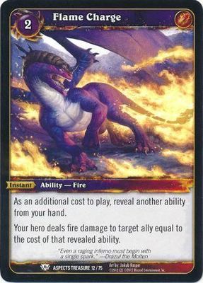 Flame Charge - Aspects Treasure 12/75 - Common WoW: Battle of the Aspects Treasure Pack Singles foil