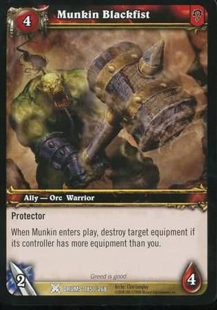 Munkin Blackfist - 185/268 - Common WoW: Drums of War foil