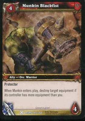 Munkin Blackfist - 185/268 - Common WoW: Drums of War foil