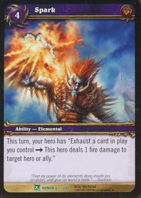 Spark - 65/208 - Uncommon WoW: Fields of Honor foil