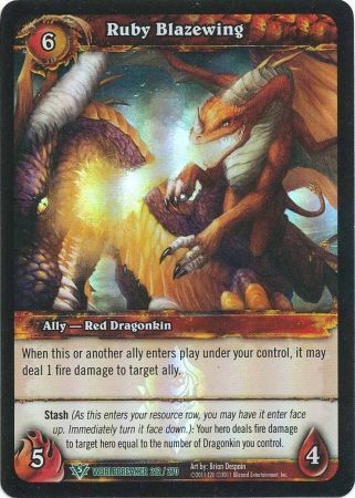 Ruby Blazewing - Foil Promo - Worldbreaker 212/270 World of Warcraft Promo Singles