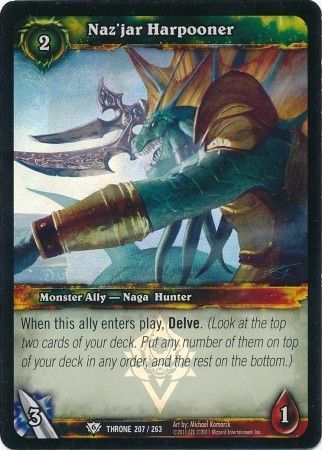 Naz&#39;jar Harpooner - Foil Promo - Throne 207/263 World of Warcraft Promo Singles