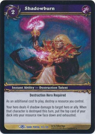 Shadowburn - Dark Portal 113/319 - Rare foil WoW: Archives