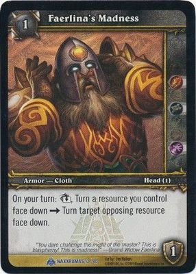 Faerlina&#39;s Madness - Naxxramas 13/40 - Foil Rare WoW: Naxxramas Treasure Pack