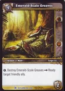 Emerald-Scale Greaves - 196/246 - Rare WoW: Fires of Outland