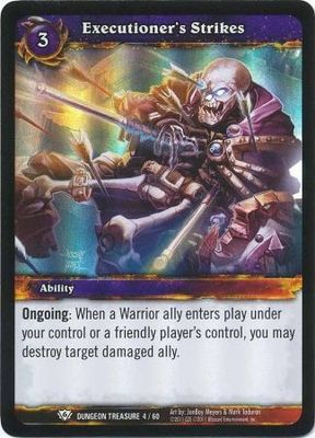 Executioner&#39;s Strikes - Dungeon Treasure 4/60 - Common WoW: Dungeon Deck Treasure Pack Singles foil