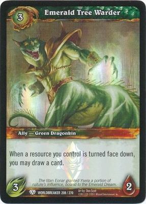 Emerald Tree Warder - Foil Promo - Worldbreaker 208/270 World of Warcraft Promo Singles