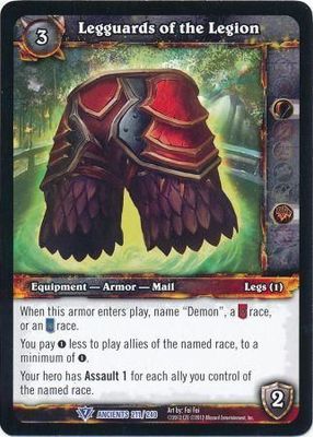 Legguards of the Legion - 211/240 - Rare WoW: War of the Ancients