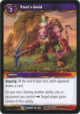 Fool&#39;s Gold - 104/220 - Rare WoW: Twilight of the Dragons