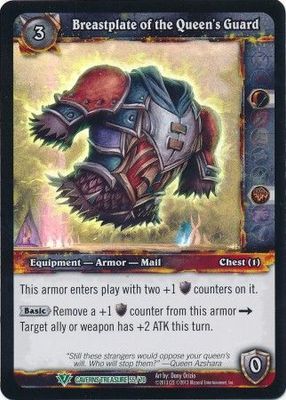 Breastplate of the Queen&#39;s Guard - Caverns Treasure 55/70 - Foil Uncommon WoW: Caverns of Time Treasure Pack Singles
