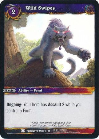 Wild Swipes - Caverns Treasure 8/70 - Foil Common WoW: Caverns of Time Treasure Pack Singles