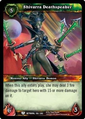 Shivarra Deathspeaker - 156/202 - Common WoW: Betrayal of the Guardian