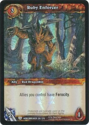 Ruby Enforcer - Foil Promo - Worldbreaker 214/270 World of Warcraft Promo Singles