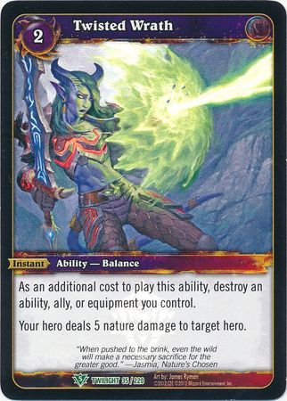 Twisted Wrath - Foil Promo - Twilight 35/220 World of Warcraft Promo Singles