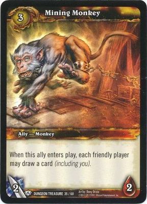 Mining Monkey - Dungeon Treasure 35/60 - Common WoW: Dungeon Deck Treasure Pack Singles