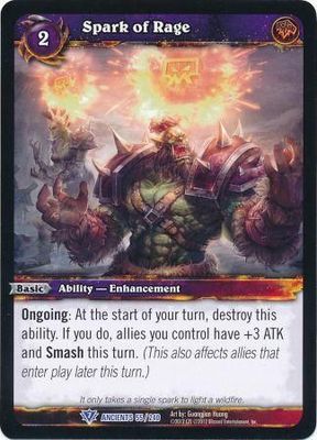 Spark of Rage - 55/240 - Rare WoW: War of the Ancients