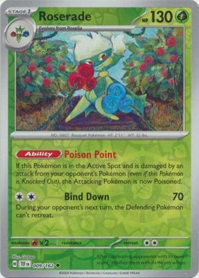 Roserade - 009/162 - Uncommon Reverse Holo Scarlet &amp; Violet: Temporal Forces Reverse Holo Singles (Espanol)