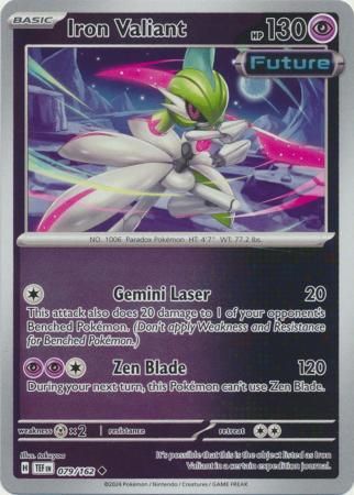 Iron Valiant - 079/162 - Uncommon Reverse Holo Scarlet &amp; Violet: Temporal Forces Reverse Holo Singles