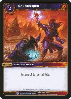 Counterspell - Alliance Mage 4/28 - Rare WoW: Alliance Mage 2011 Singles